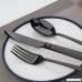 Black Silverware Set Flatware Tableware Cutlery 20 Piece Stainless Steel Mirror Finish Service for 4 Include Dinner Knife Fork Spoon Teaspoon Dishwasher Safe - B079CDSRQ1